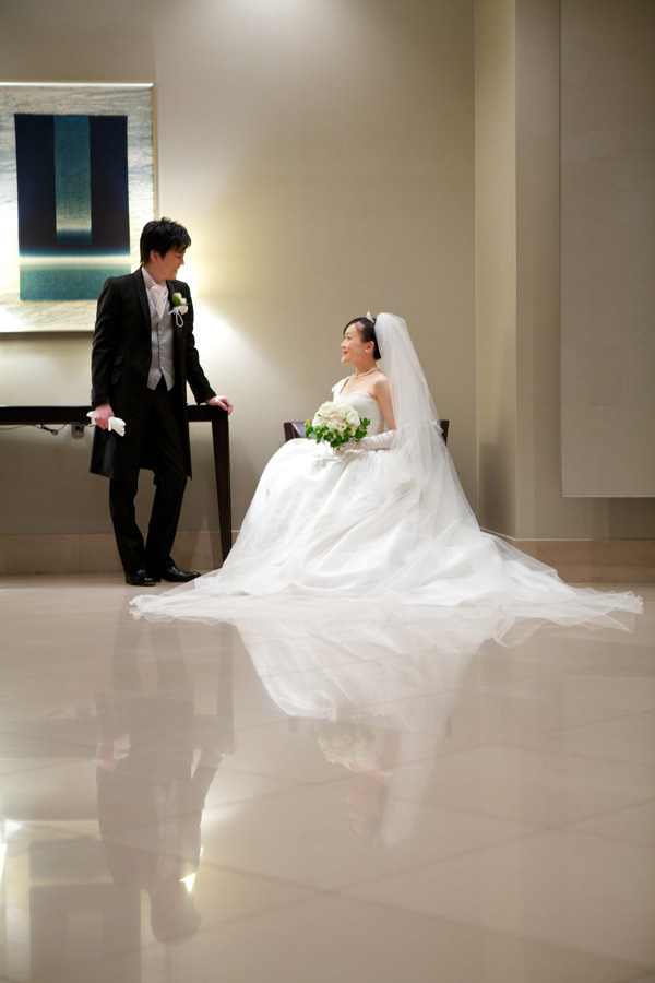 結婚式前の二人のスナップ写真