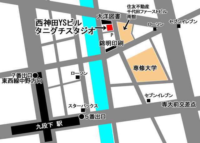 タニグチスタジオの地図